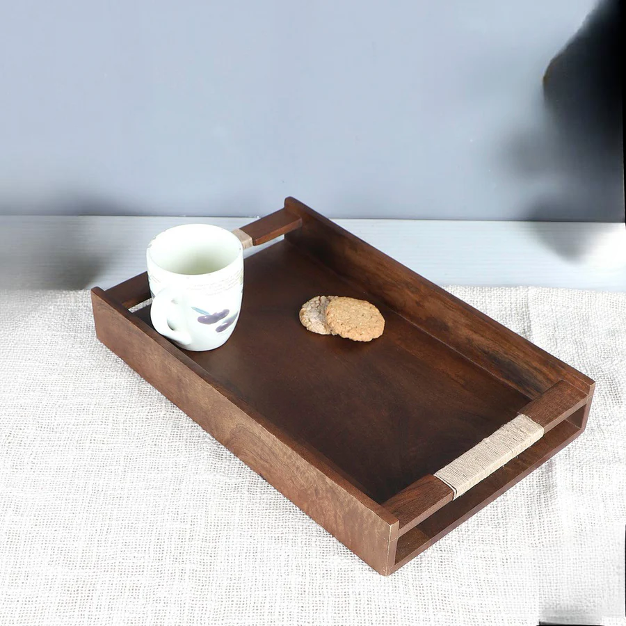 Walnut Finished Serving Tray