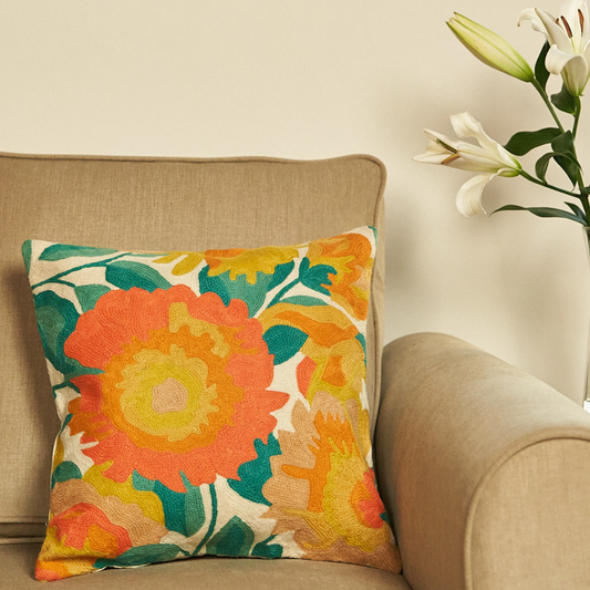 Cream Peachy Cushion Cover