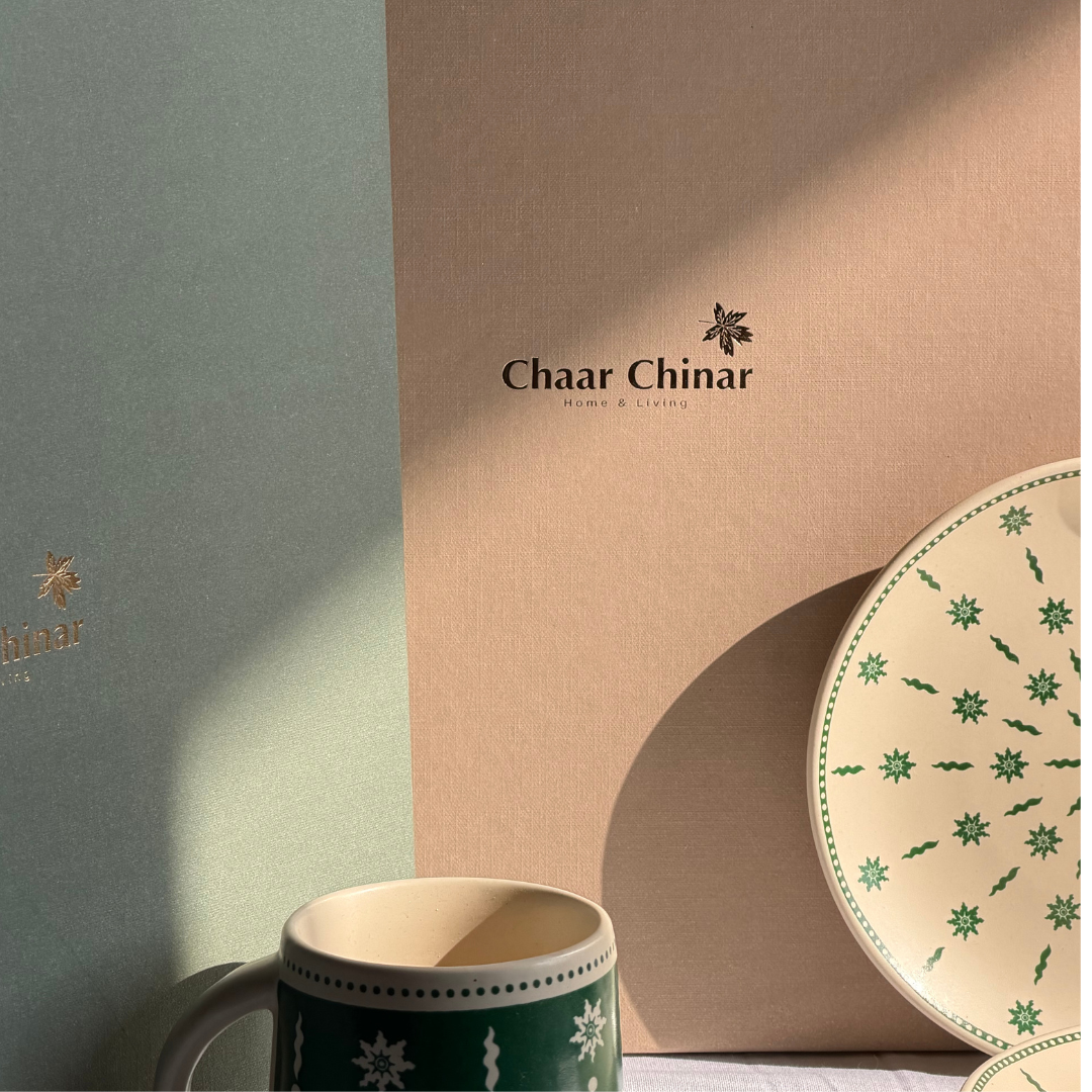 Tarangan Mug & Snack Plate Host Set (Gift Set of 4)