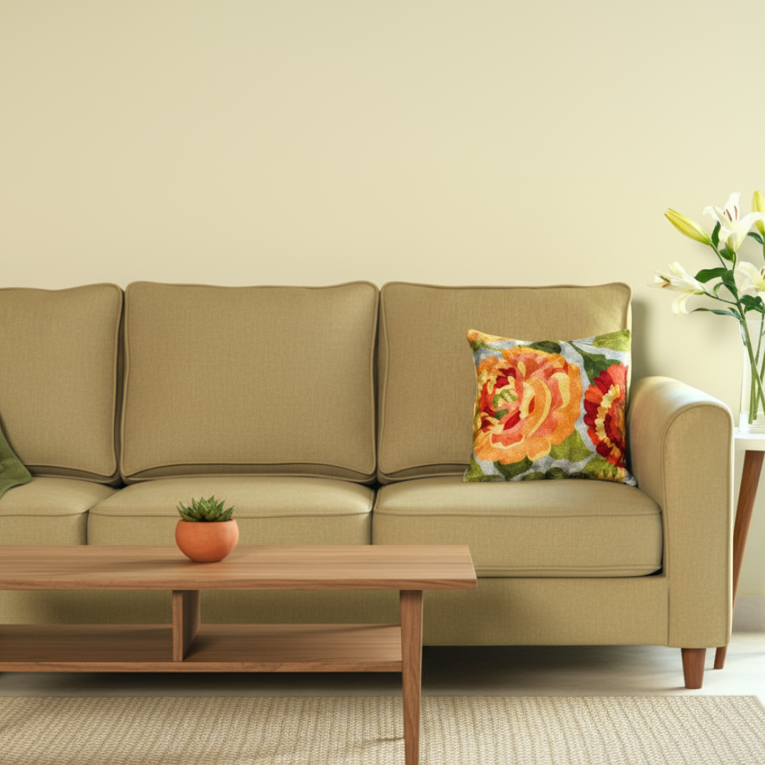 Sitara Gulab Embroidered cushion cover